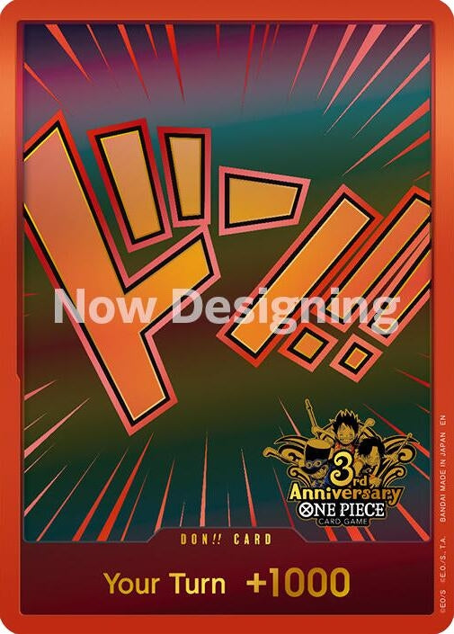 Image for DON!! Card (Japanese Version 3rd Anniversary Set) (Foil) [One Piece Promotion Cards] - One Piece Card Game