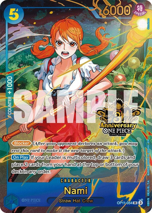 Nami (Japanese Version 3rd Anniversary Set) (OP11-054) (Foil) [One Piece Promotion Cards]
