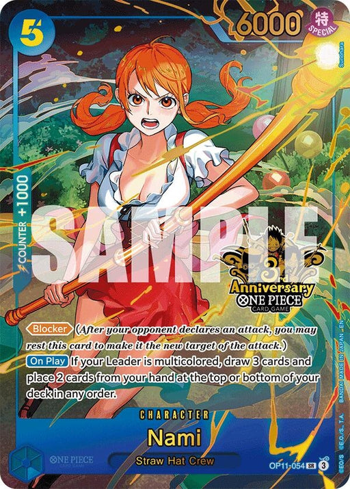 Image for Nami (Japanese Version 3rd Anniversary Set) (OP11-054) (Foil) [One Piece Promotion Cards] - One Piece Card Game