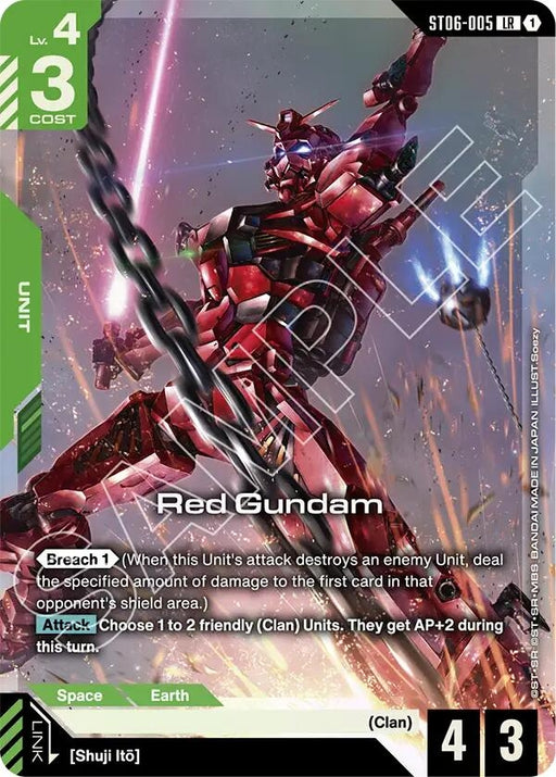 Image for Red Gundam (Premium Card Collection Gundam Assemble) (ST06-005) (Holofoil) [Gundam Promotional Cards] - Gundam Card Game