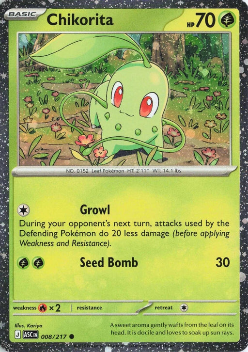 Image for Chikorita (Cosmos Holo) (008/217) (Holofoil) [Miscellaneous Cards & Products] - Pokemon