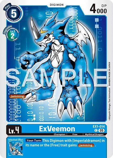 Image for ExVeemon - EX1-014 (Reprint) (EX1-014 C) (Foil) [Advanced Booster Digimon Generation] - Digimon Card Game
