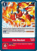 Image for Fire Rocket (Reprint) (BT8-095 C) (Foil) [Advanced Booster Digimon Generation] - Digimon Card Game