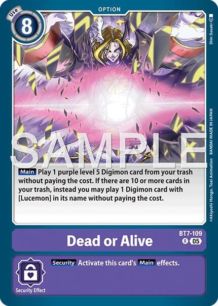 Image for Dead or Alive (Reprint) (BT7-109 R) (Foil) [Advanced Booster Digimon Generation] - Digimon Card Game