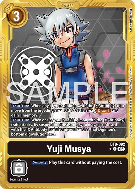 Image for Yuji Musya (Gold Border) (BT8-092 R) (Foil) [Advanced Booster Digimon Generation] - Digimon Card Game
