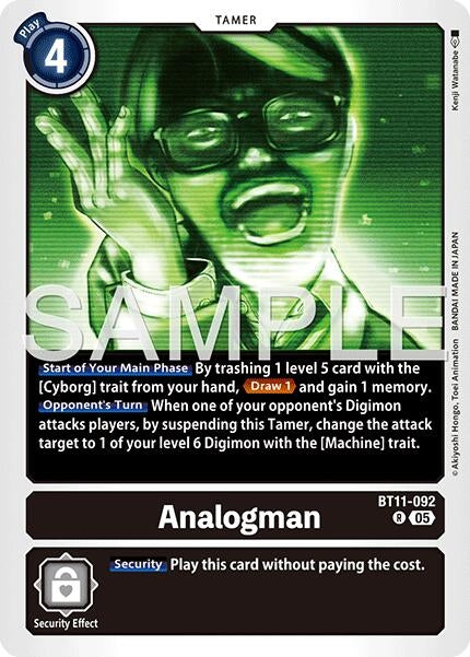 Image for Analogman (Reprint) (BT11-092 R) (Foil) [Advanced Booster Digimon Generation] - Digimon Card Game