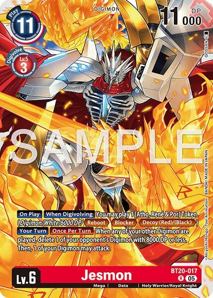 Image for Jesmon (Reprint) (BT20-017 R) (Foil) [Advanced Booster Digimon Generation] - Digimon Card Game