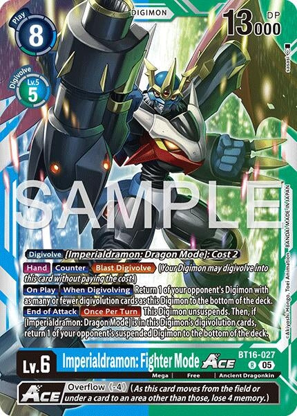 Image for Imperialdramon: Fighter Mode ACE - BT16-027 (Reprint) (BT16-027 R) (Foil) [Advanced Booster Digimon Generation] - Digimon Card Game