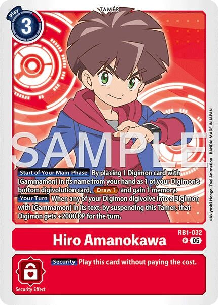 Image for Hiro Amanokawa - RB1-032 (Reprint) (RB1-032 R) (Foil) [Advanced Booster Digimon Generation] - Digimon Card Game