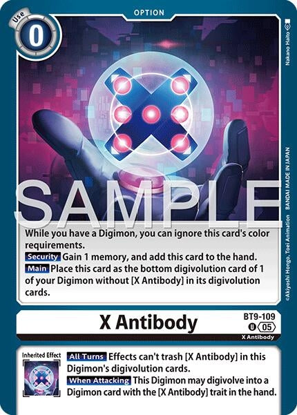 Image for X Antibody (Reprint) (BT9-109 U) (Foil) [Advanced Booster Digimon Generation] - Digimon Card Game