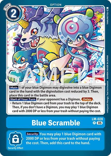 Image for Blue Scramble (Reprint) (LM-028 P) (Foil) [Advanced Booster Digimon Generation] - Digimon Card Game