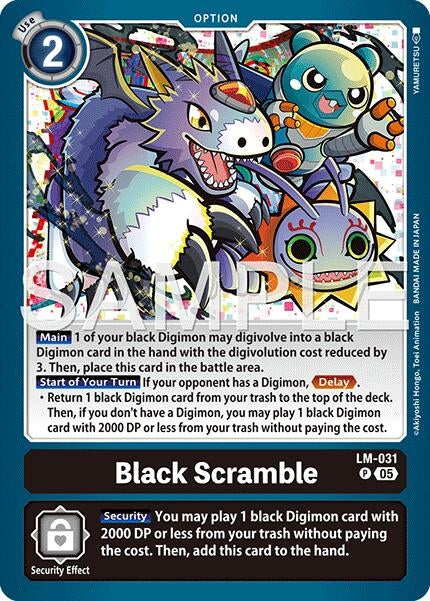 Image for Black Scramble (Reprint) (LM-031 P) (Foil) [Advanced Booster Digimon Generation] - Digimon Card Game