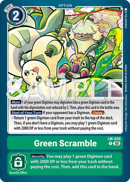 Image for Green Scramble (Reprint) (LM-030 P) (Foil) [Advanced Booster Digimon Generation] - Digimon Card Game
