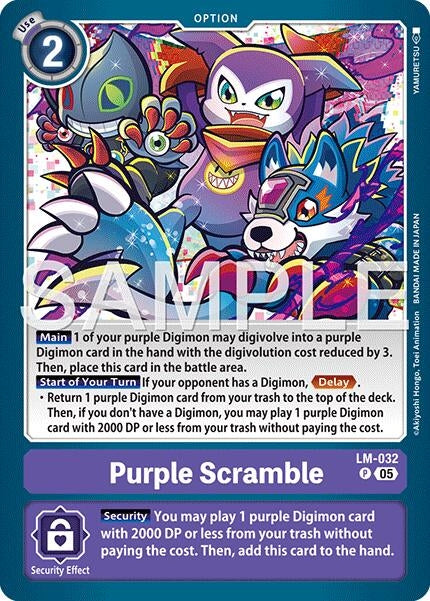 Image for Purple Scramble (Reprint) (LM-032 P) (Foil) [Advanced Booster Digimon Generation] - Digimon Card Game