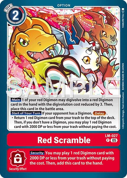 Image for Red Scramble (Reprint) (LM-027 P) (Foil) [Advanced Booster Digimon Generation] - Digimon Card Game