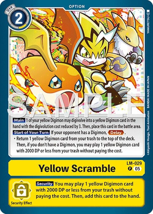Image for Yellow Scramble (Reprint) (LM-029 P) (Foil) [Advanced Booster Digimon Generation] - Digimon Card Game