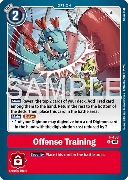Image for Offense Training (Reprint) (P-103 P) (Foil) [Advanced Booster Digimon Generation] - Digimon Card Game
