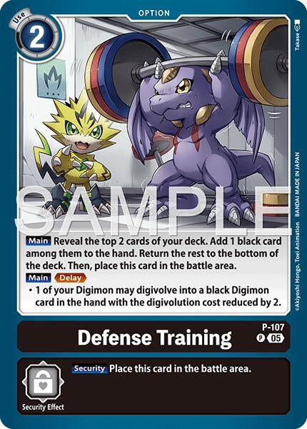 Image for Defense Training (Reprint) (P-107 P) (Foil) [Advanced Booster Digimon Generation] - Digimon Card Game