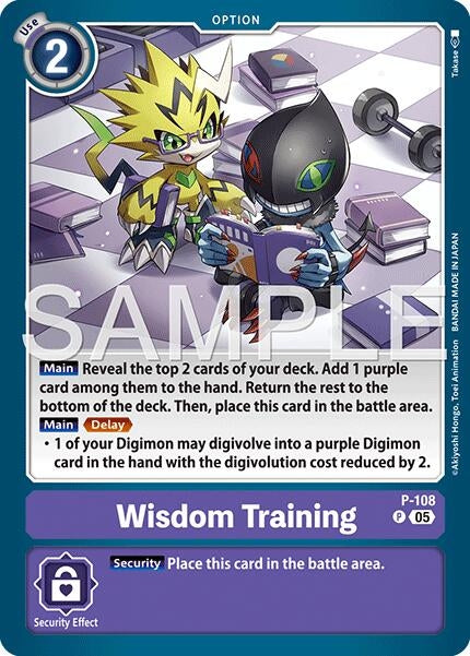 Image for Wisdom Training (Reprint) (P-108 P) (Foil) [Advanced Booster Digimon Generation] - Digimon Card Game