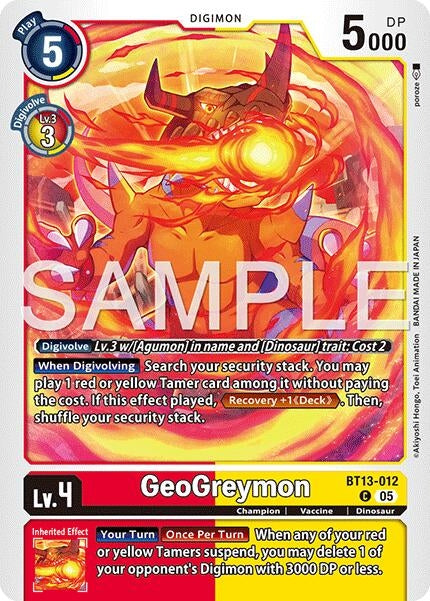 Image for Geogreymon - BT13-012 (Reprint) (BT13-012 C) (Foil) [Advanced Booster Digimon Generation] - Digimon Card Game