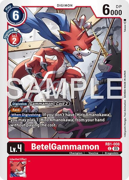 Image for BetelGammamon - RB1-008 (Reprint) (RB1-008 C) (Foil) [Advanced Booster Digimon Generation] - Digimon Card Game