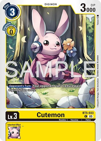 Image for Cutemon (Reprint) (BT5-033 C) (Foil) [Advanced Booster Digimon Generation] - Digimon Card Game