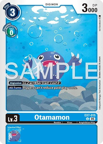 Image for Otamamon (Reprint) (EX7-015 U) (Foil) [Advanced Booster Digimon Generation] - Digimon Card Game