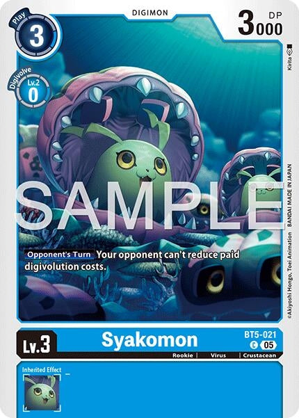Image for Syakomon (Reprint) (BT5-021 C) (Foil) [Advanced Booster Digimon Generation] - Digimon Card Game