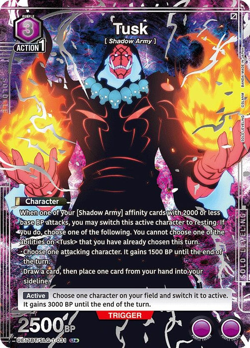 Image for Tusk (U*) (UE17BT/SLG-1-031) (Foil) [UE17BT: SOLO LEVELING] - Union Arena