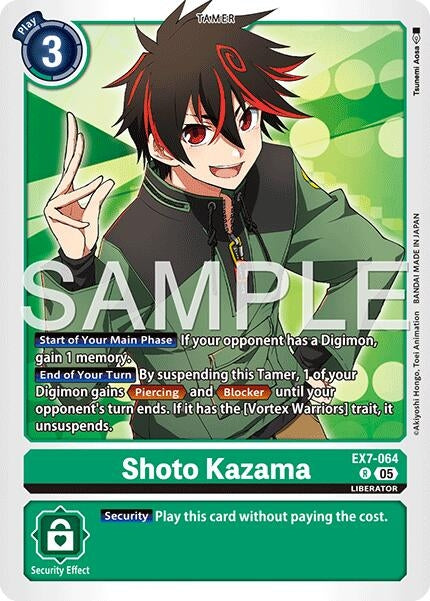 Image for Shoto Kazama (Reprint) (EX7-064 R) (Foil) [Advanced Booster Digimon Generation] - Digimon Card Game