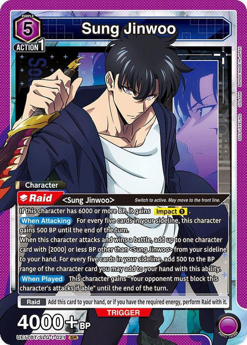 Image for Sung Jinwoo (021) (UE17BT/SLG-1-021) (Foil) [UE17BT: SOLO LEVELING] - Union Arena