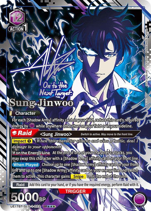 Image for Sung Jinwoo (022) (SR***) (UE17BT/SLG-1-022) (Foil) [UE17BT: SOLO LEVELING] - Union Arena