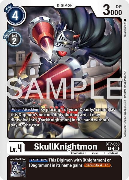 Image for SkullKnightmon (Reprint) (BT7-058 R) (Foil) [Advanced Booster Digimon Generation] - Digimon Card Game