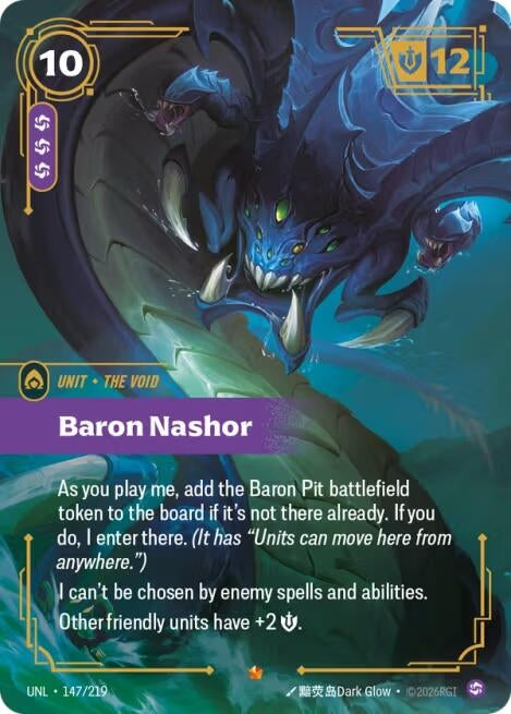 Image for Baron Nashor (147/219) (Foil) [Unleashed] - Riftbound: League of Legends Trading Card Game