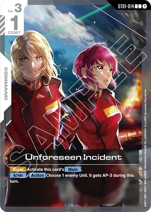 Image for Unforeseen Incident (ST01-014) [Starter Deck 09: Destiny Ignition] - Gundam Card Game