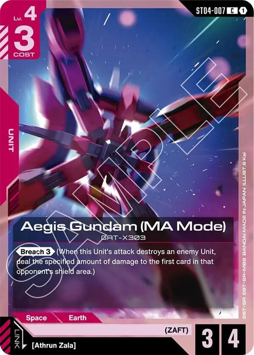 Image for Aegis Gundam (MA Mode) (ST04-007) [Starter Deck 09: Destiny Ignition] - Gundam Card Game