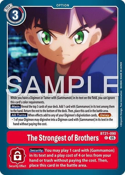 Image for The Strongest of Brothers (Reprint) (BT21-090 C) (Foil) [Advanced Booster Digimon Generation] - Digimon Card Game
