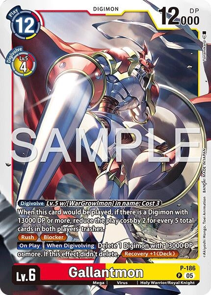 Image for Gallantmon - P-186 (Reprint) (P-186 P) (Foil) [Advanced Booster Digimon Generation] - Digimon Card Game
