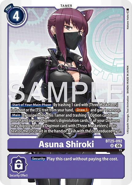 Image for Asuna Shiroki (BT25-092 SR) (Foil) [Dual Revolution] - Digimon Card Game