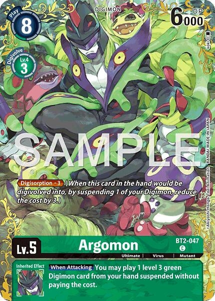 Image for Argomon - BT2-047 (Alternate Art) (BT2-047 C) (Foil) [Dual Revolution] - Digimon Card Game