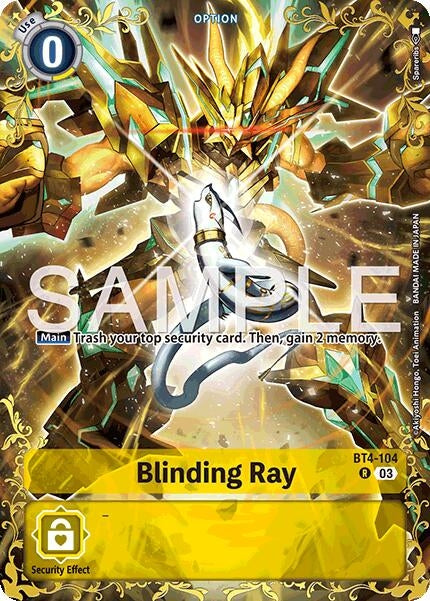 Image for Blinding Ray - BT4-104 (Alternate Art) (BT4-104 R) (Foil) [Dual Revolution] - Digimon Card Game