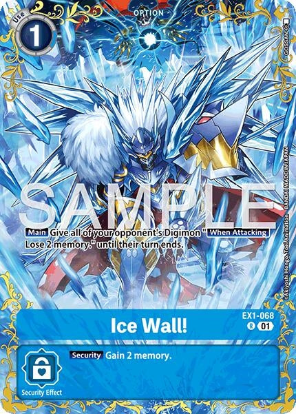 Image for Ice Wall! - EX1-068 (Alternate Art) (EX1-068 R) (Foil) [Dual Revolution] - Digimon Card Game