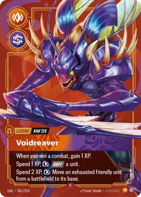 Image for Kha'Zix - Voidreaver (201/219) (Foil) [Unleashed] - Riftbound: League of Legends Trading Card Game