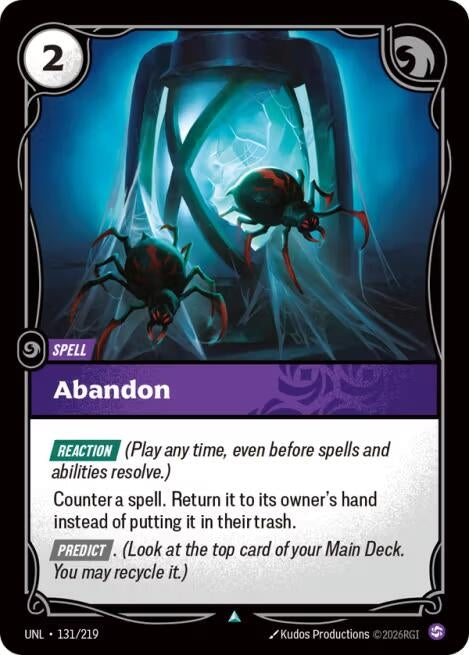 Image for Abandon (131/219) (Foil) [Unleashed] - Riftbound: League of Legends Trading Card Game