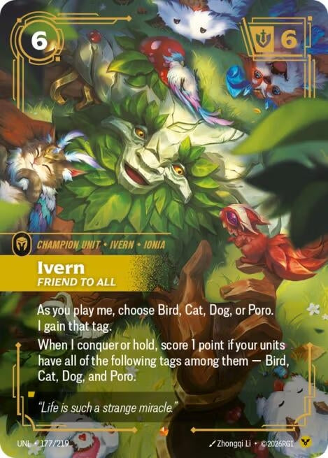 Image for Ivern - Friend to All (177/219) (Foil) [Unleashed] - Riftbound: League of Legends Trading Card Game