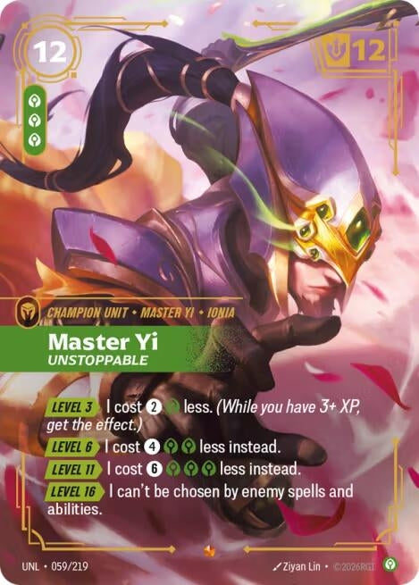 Image for Master Yi - Unstoppable (059/219) (Foil) [Unleashed] - Riftbound: League of Legends Trading Card Game