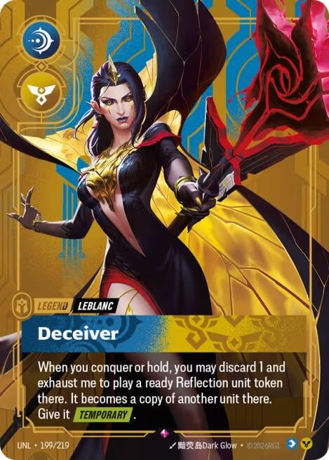 Image for LeBlanc - Deceiver (199/219) (Foil) [Unleashed] - Riftbound: League of Legends Trading Card Game