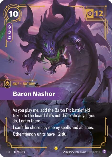 Image for Baron Nashor (Alternate Art) (147a/219) (Foil) [Unleashed] - Riftbound: League of Legends Trading Card Game