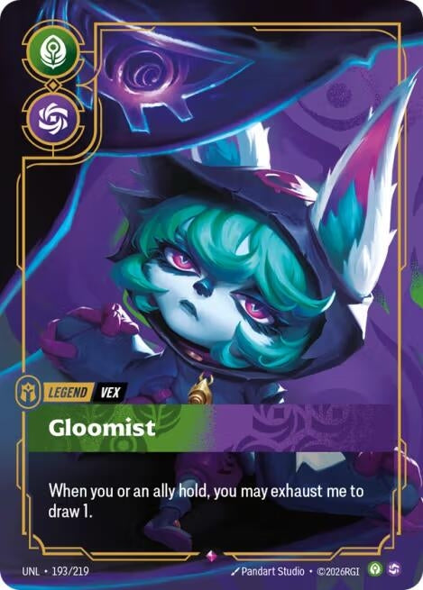 Image for Vex - Gloomist (193/219) (Foil) [Unleashed] - Riftbound: League of Legends Trading Card Game