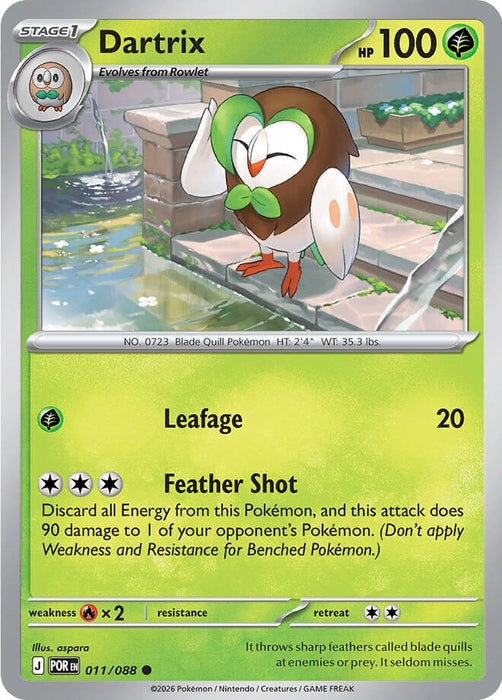 Dartrix (011/088) (Reverse Holofoil) [ME03: Perfect Order]